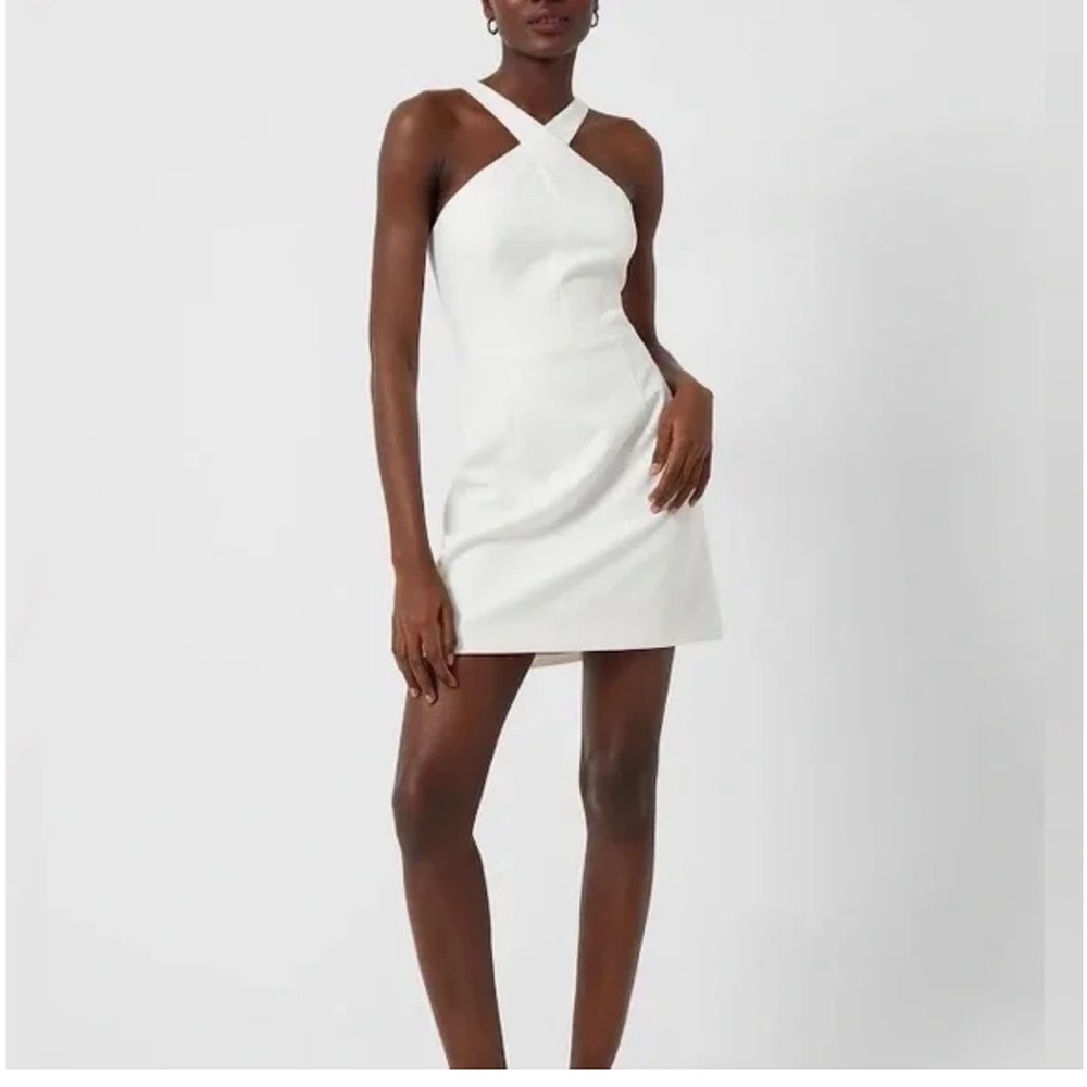 French Connection Elegant White Halter Dress